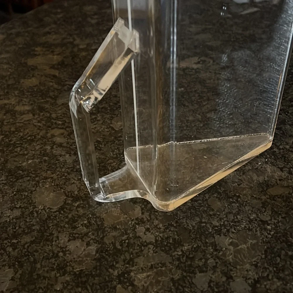H.J. Stotter Lucite Clear MCM Acrylic Tall Triangle Pitcher